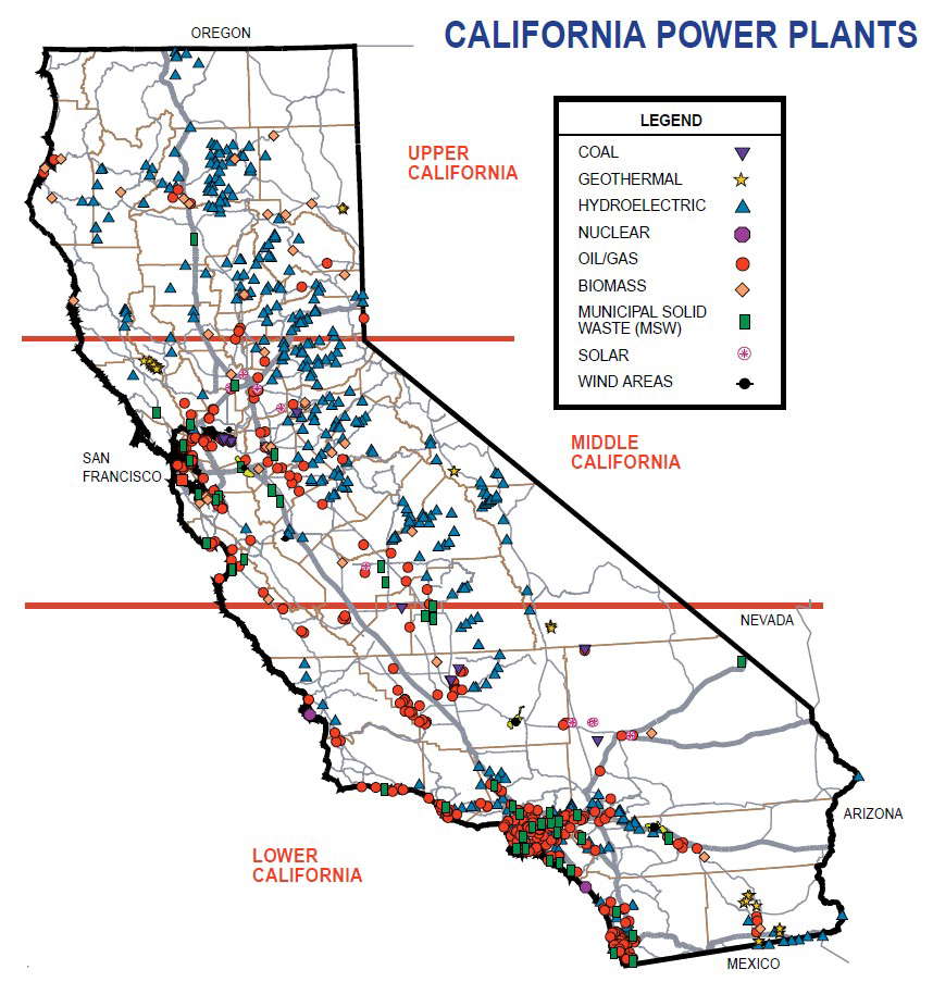 Key Plan Of California Power Plan Pdf File Free Download - Cadbull