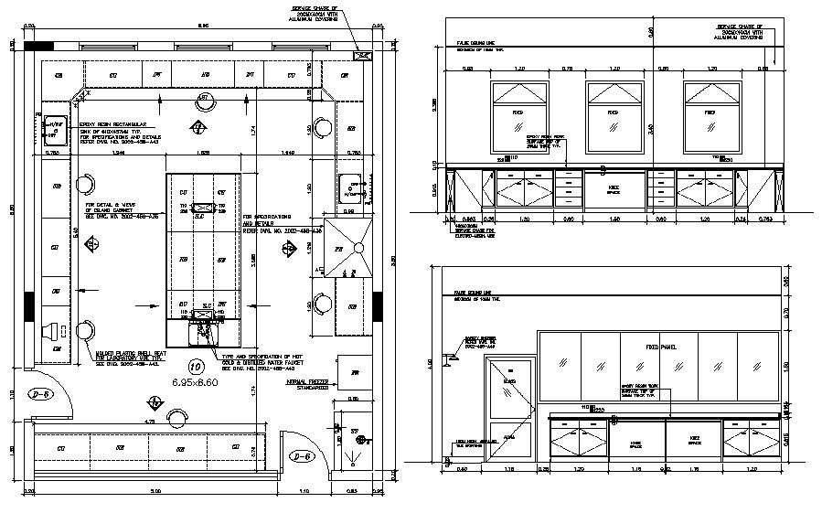 Autocad Kitchen Floor Plan Image To U