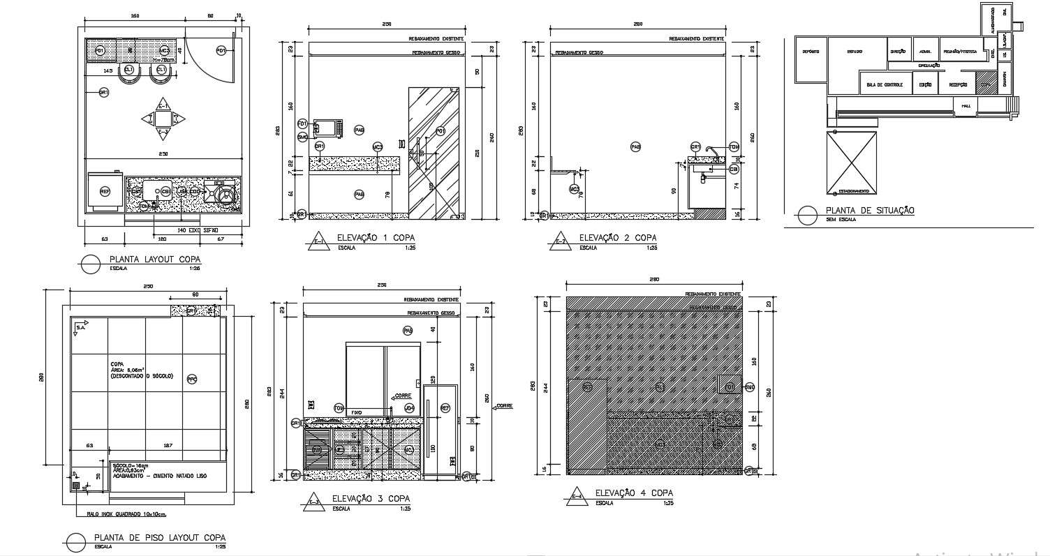 Kitchen Interior Layout Plan - Cadbull