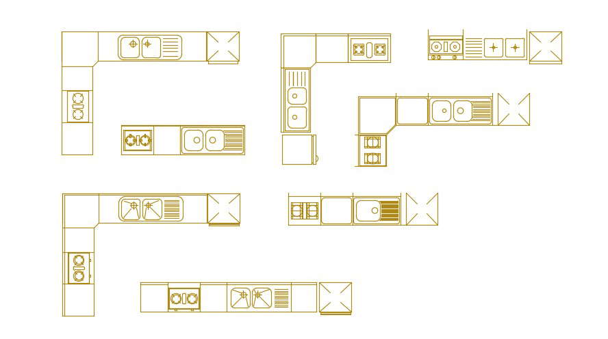 autocad kitchen design 2d