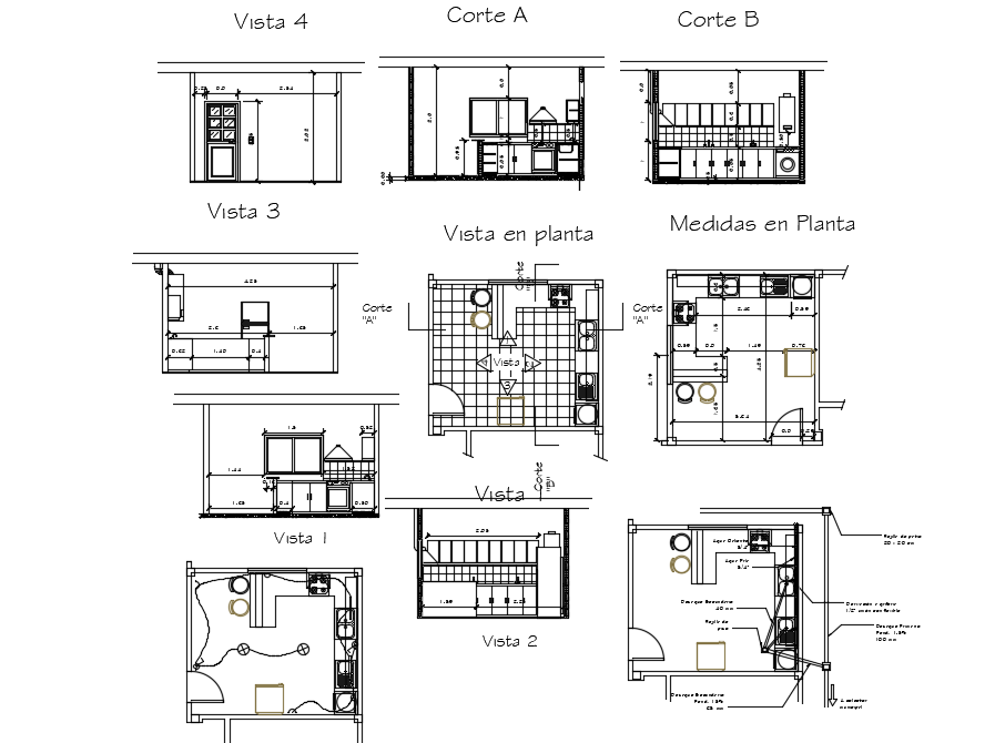 Modern kitchen Design In DWG File - Cadbull