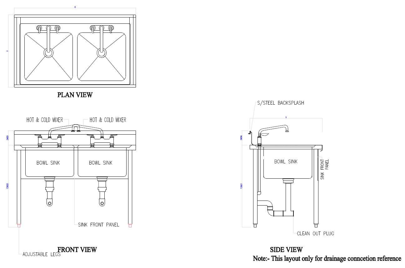 kitchen sink general symbol blueprint