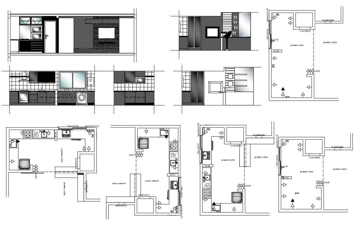 Modern Kitchen Design Cad Drawings Cadbull Designinte Com