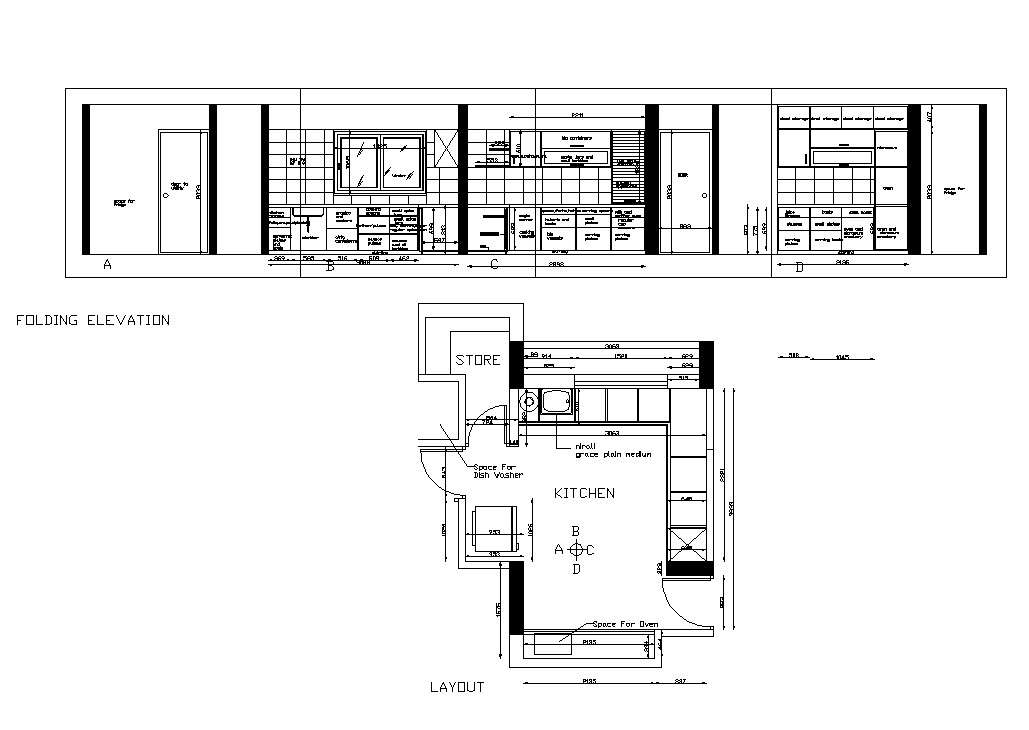 Kitchen Interior Elevation And Plan 2d View CAD Constructive Block   Kitchen Interior Elevation And Plan 2d View CAD Constructive Block Autocad File Thu Sep 2018 05 40 14 