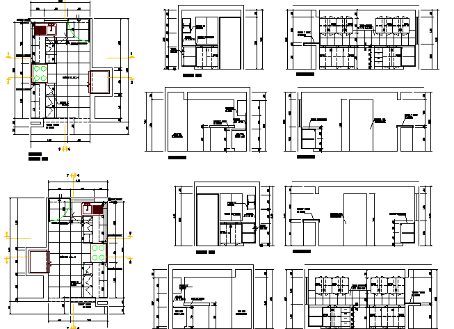 Kitchen of restaurant architecture project dwg file - Cadbull