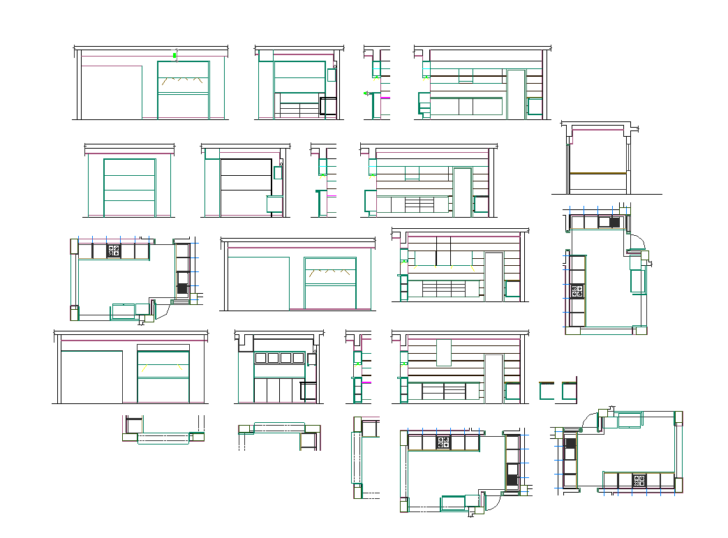 Kitchen Plan And Elevation Layout Autocad File Cadbull   Kitchen Plan And Elevation Layout Autocad File Fri Aug 2018 08 25 08 