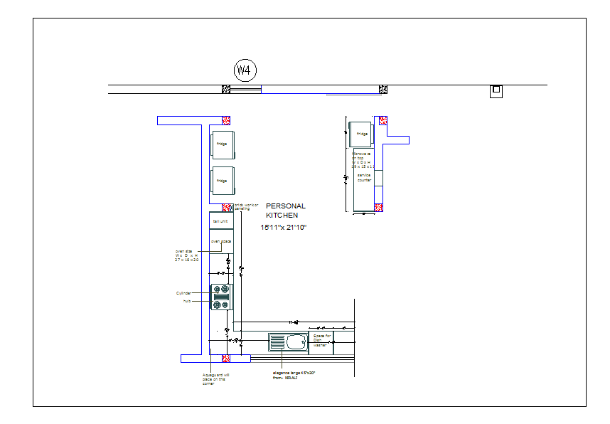  Kitchen  plan layout dwg  file  Cadbull