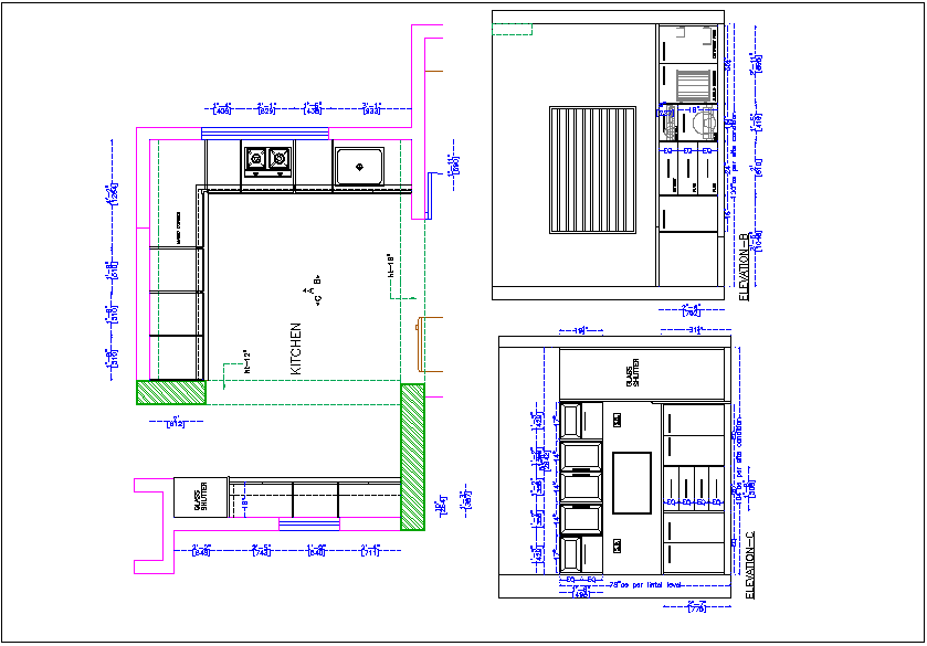 detail kitchen set dwg Cabinet dwg cadbull - kitchen decor ideas themes