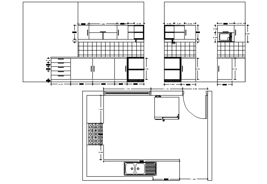 Kitchen Plan With Detail Dimension In Dwg File Cadbull   Kitchen Plan With Detail Dimension In Dwg File Sat Apr 2019 10 35 12 