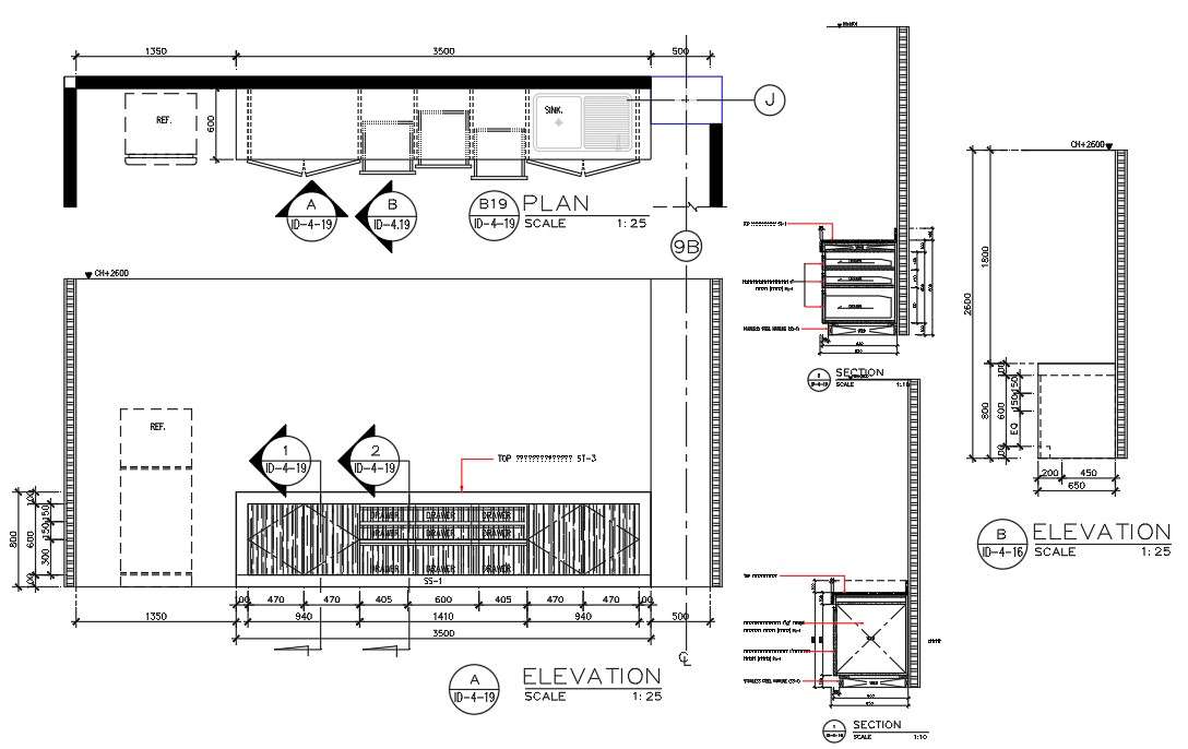 Kitchen Platform With Furniture CAD Drawing DWG file - Cadbull