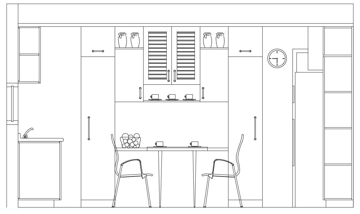 kitchen elevation drawing