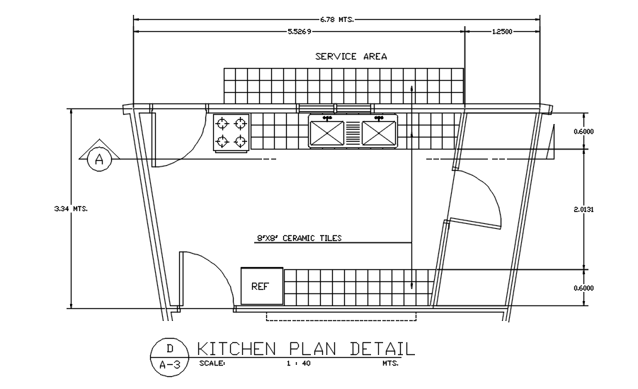 Kitchen plan of resort in detail AutoCAD drawing, dwg file, CAD file ...
