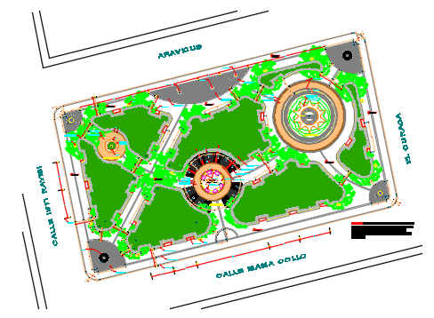 Land sceping Planning detail of dwg file - Cadbull