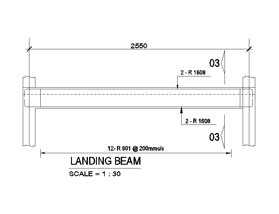 Landing beam of 18x15m house plan of residential building is given in ...