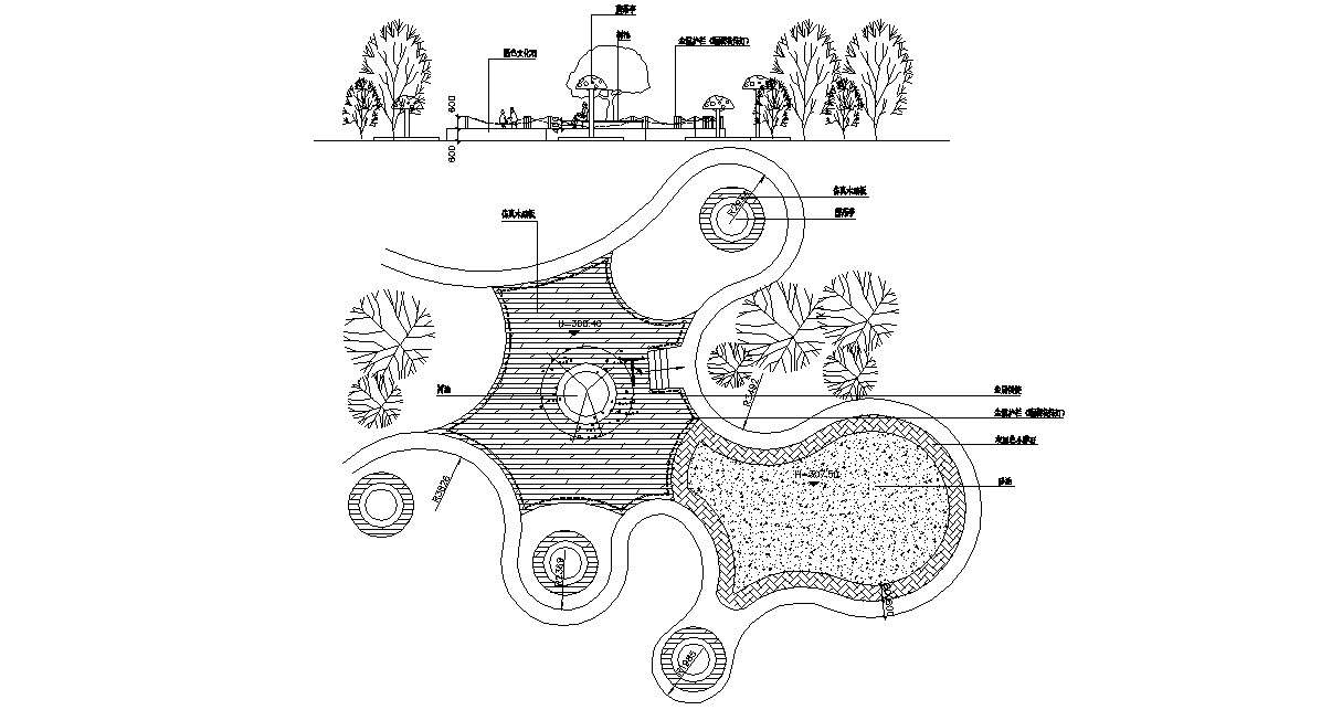 Landscape Plan Drawing Autocad File Free Download Cadbull