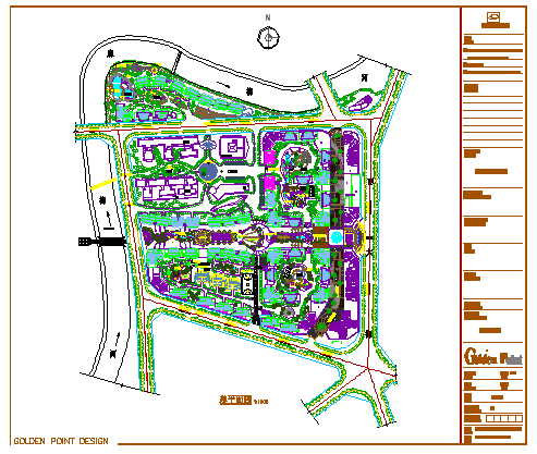 Landscaping general layout design drawing of south side area - Cadbull