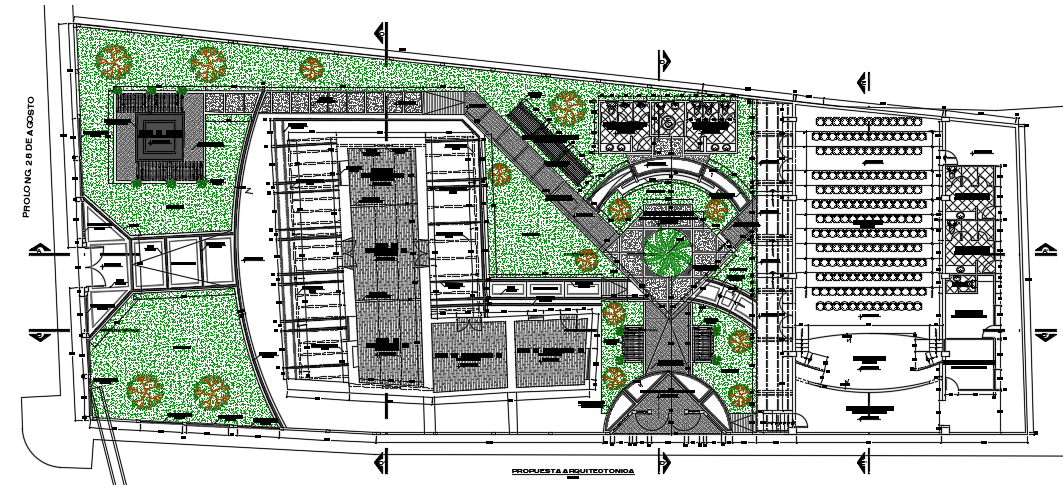 Landscaping layout commercial plan detail dwg file - Cadbull