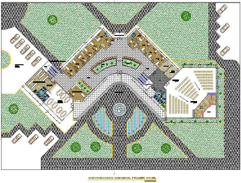 Landscaping layout plan detail dwg file - Cadbull