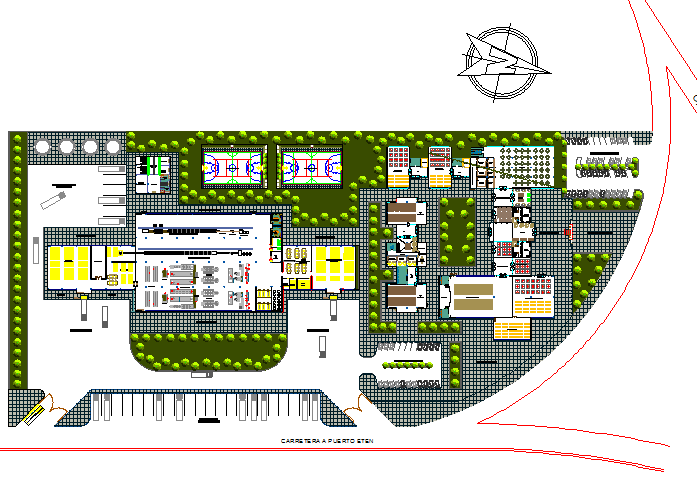 Landscaping puertoeten industry plan detail dwg file - Cadbull