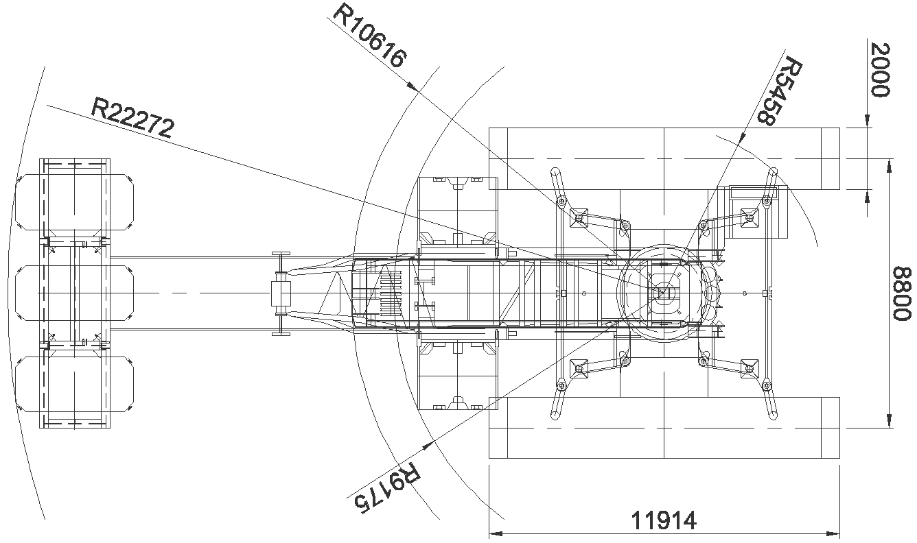 Large tonnage forklift cad block DWG autoCAD drawing - Cadbull