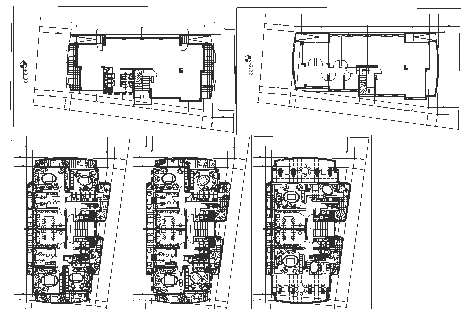 Layout commercial plan detail dwg file - Cadbull