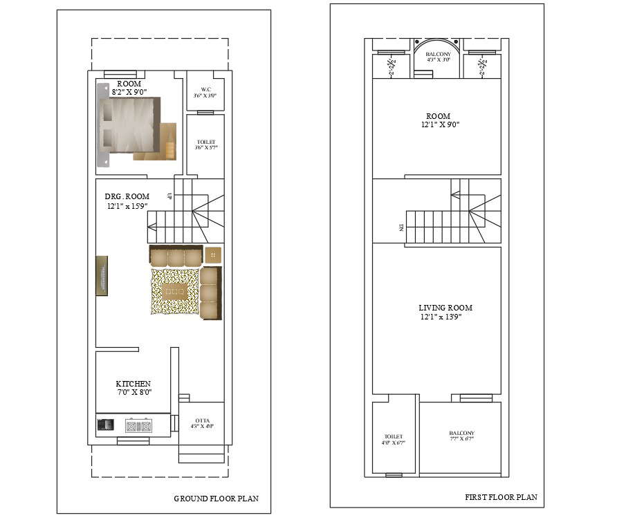 Layout home details - Cadbull