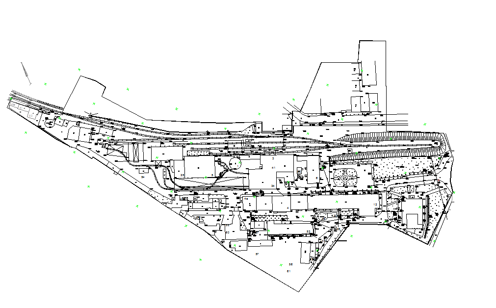 Layout of a coal mine dwg file - Cadbull