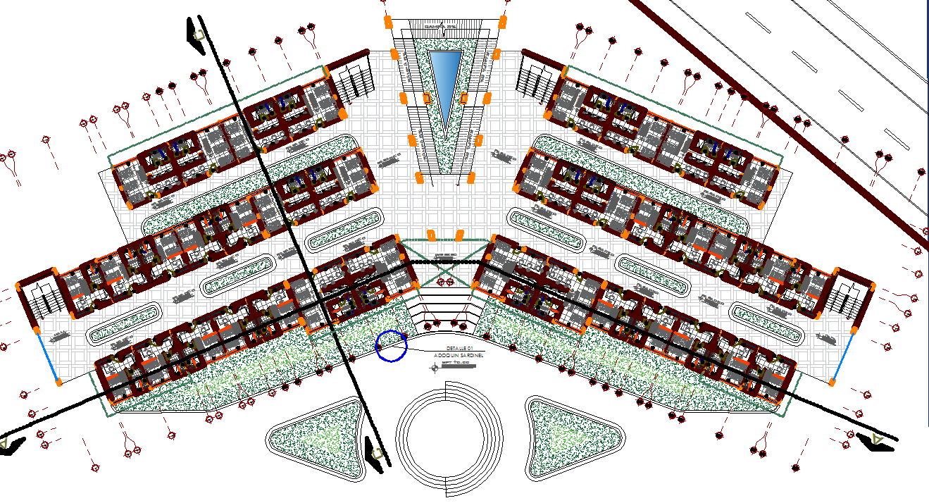 Floor Layout And Architectural Layout Plan Of A College Dwg File