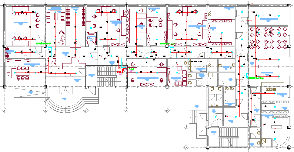 Layout plan of a office dwg file - Cadbull