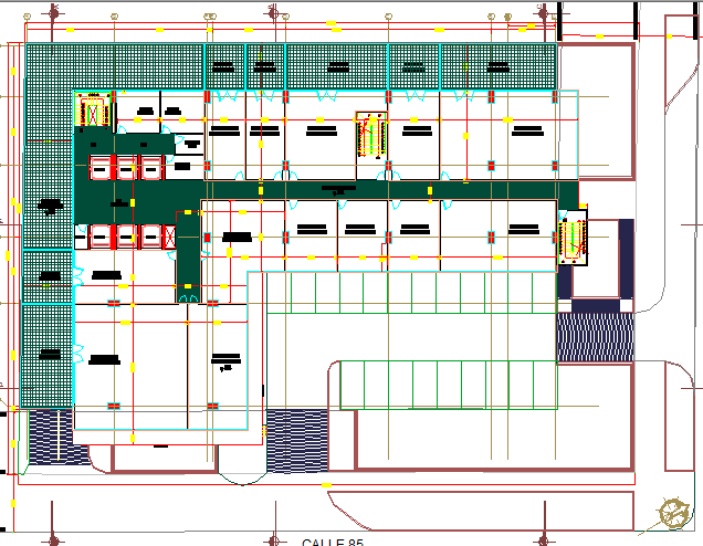 Layout plan of office building plant office - Cadbull