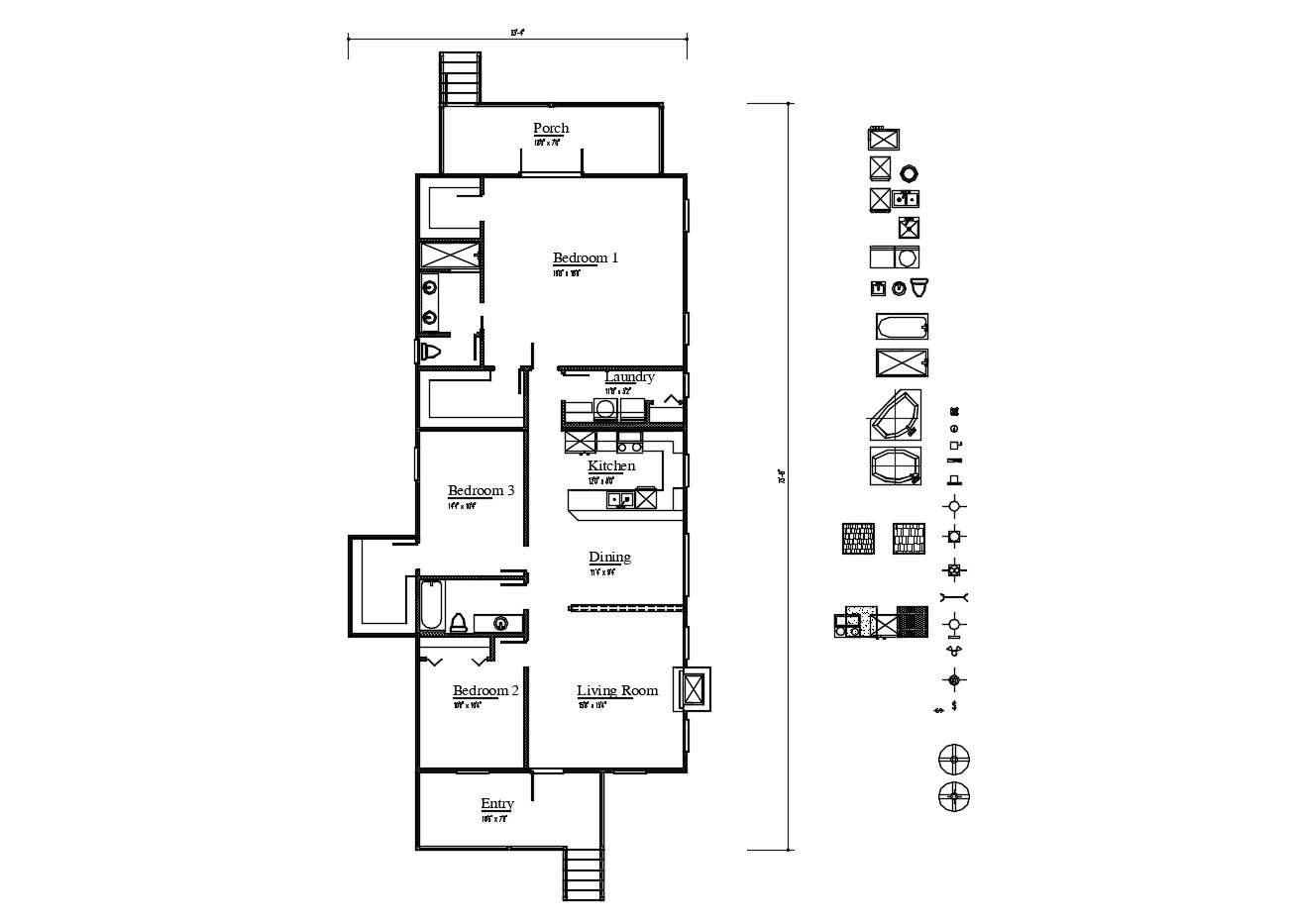 Layout plan of the house with detail dimension in AutoCAD - Cadbull