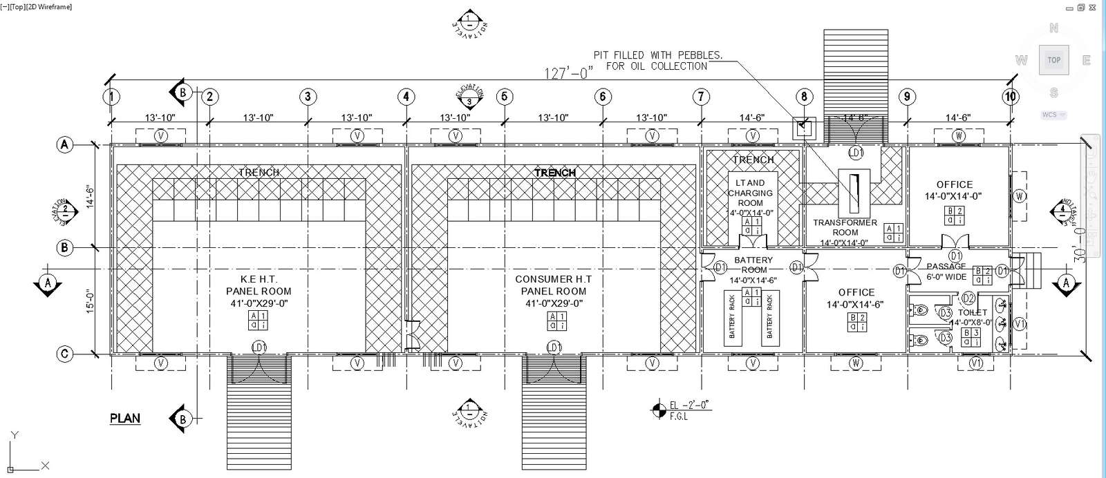 Layout Plan for Substation Detail CAD Drawing In AutoCAD DWG File