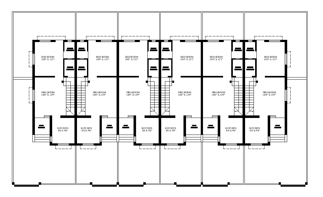 layout-of-g-1-row-house-plan-is-given-in-this-autocad-drawing-model