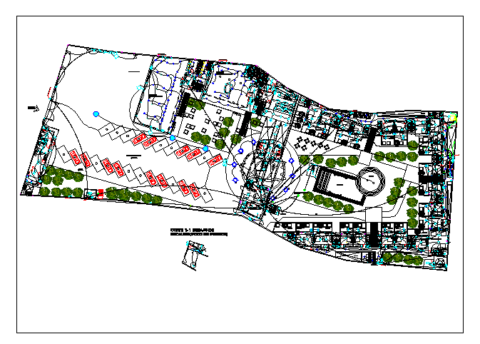 Layoutplan of hotel dwg file - Cadbull