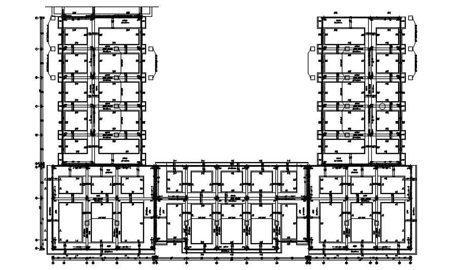 Layout Plan Coffrage Foundation And Section Design 2d Autocad Dwg File Cadbull