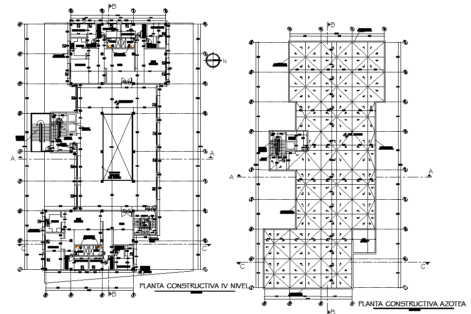 Level building construction plants detail dwg file - Cadbull