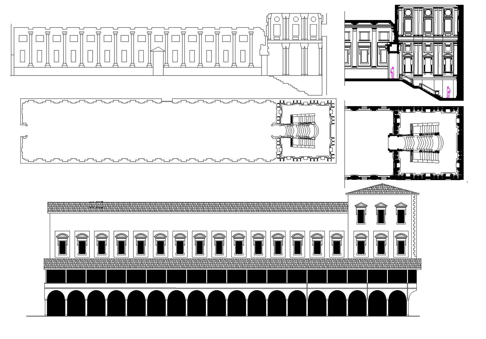 Library plan dwg file - Cadbull