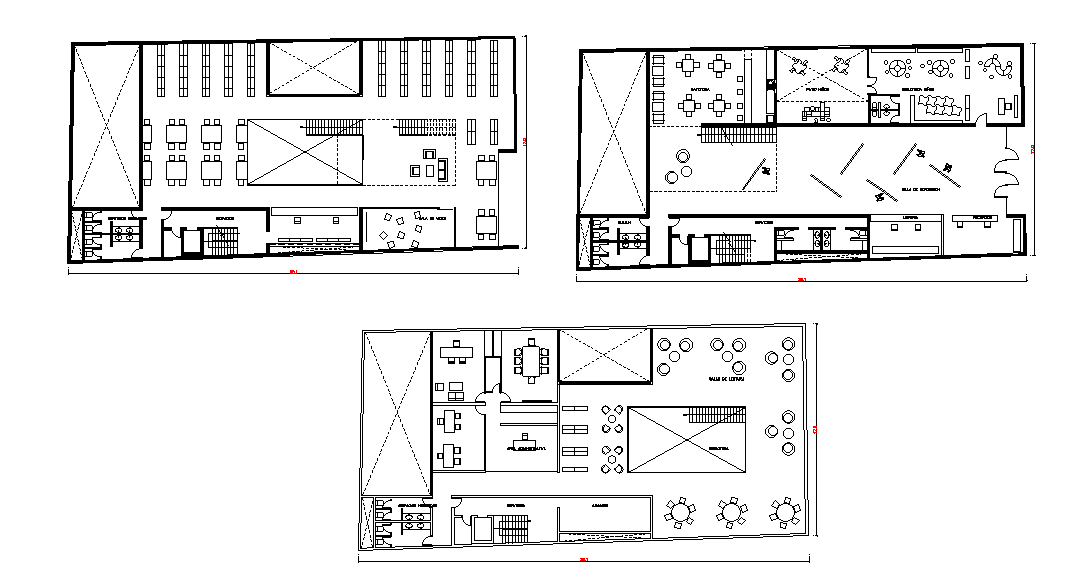 Library Building Floor Plan Autocad Drawing Free Download Dwg File Cadbull 9058