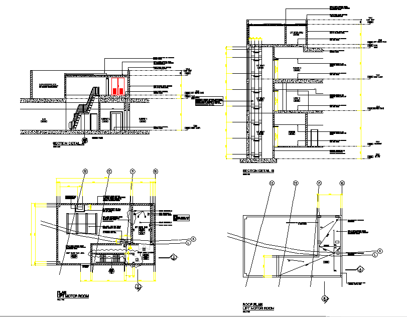 Lift Motor Room Detail In Dwg File Cadbull