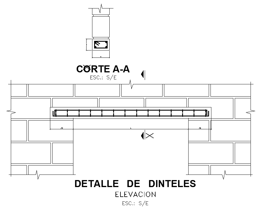 Reinforced Concrete Lintel Beam Details Are Given In This Autocad ...