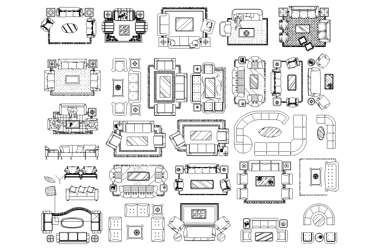 Living Room Furniture Plan Detail Dwg Cadbull   Living Room Furniture Plan Detail Dwg.  Fri Apr 2018 11 07 56 