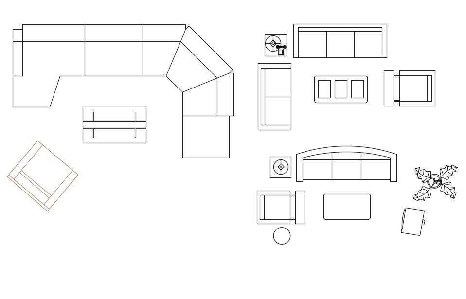 Living Lounge Furniture Blocks Drawing Free CAD File - Cadbull