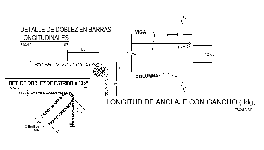 Longitudinal section view of anchor is given in this Autocad drawing ...