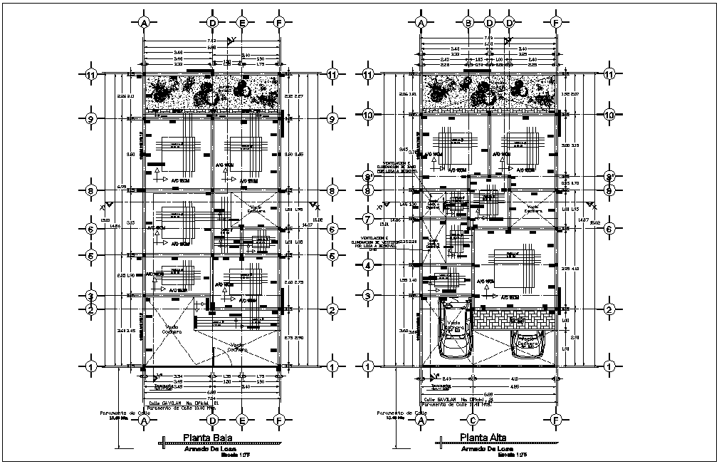 Low And High Floor Plan Of Residential Area With Construction View Dwg 