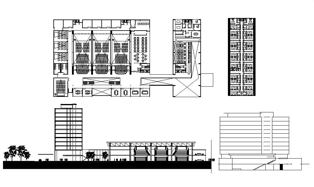 Luxuries Five Star Hotel Elevation And Distribution Plan Cad Drawing Details Dwg File Cadbull