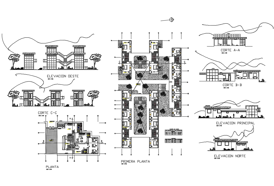 Sections Of Hotel Elevation Plan Detail Dwg File Cadbull My Xxx Hot Girl