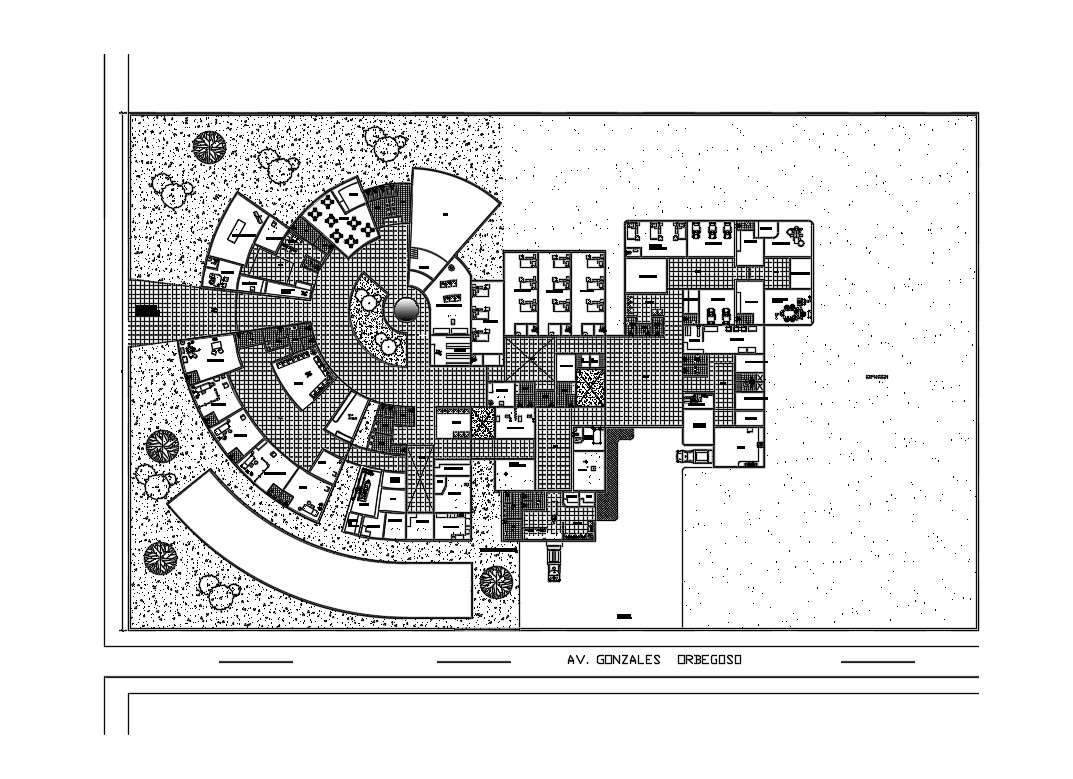 Luxuries hotel ground floor plan cad drawing details dwg