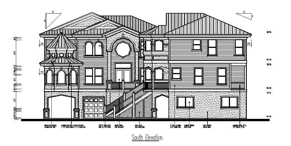 Simple Residential Cad Drawings To Sketch Water Color with Pencil