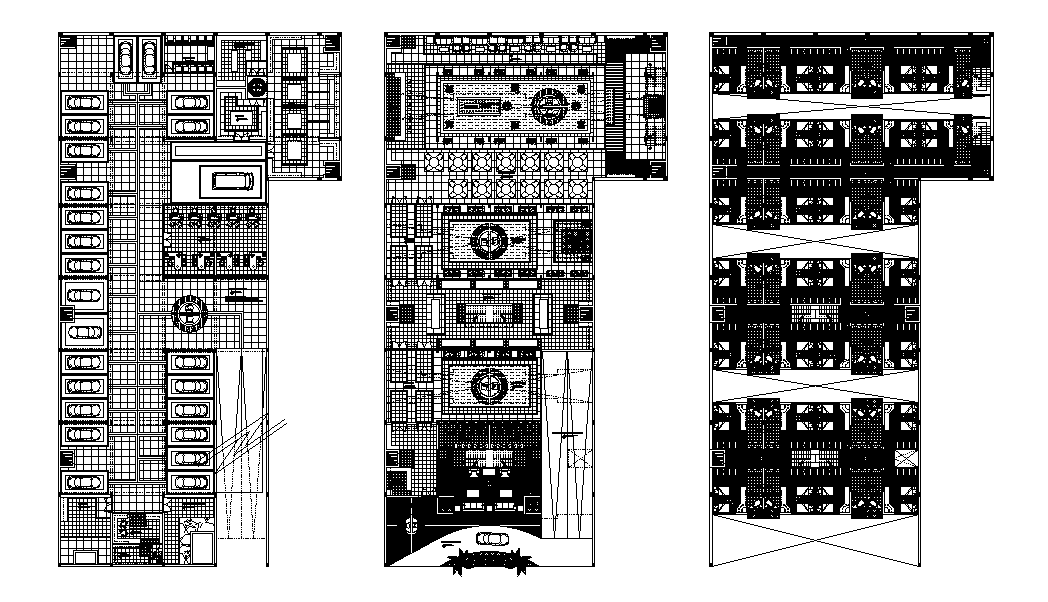 Luxury Hotel Building Plan Is Given In This Autocad Drawing File Download Now Cadbull