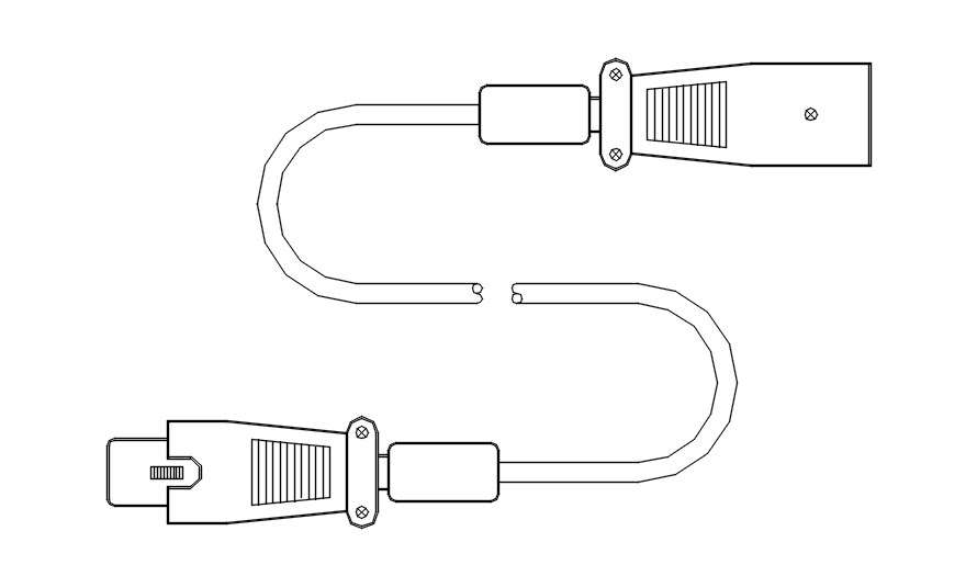 MIC EXTENSION CABLE design in detail AutoCAD drawing, CAD file